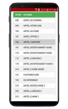 All Airtel Digital TV channels 3 تصوير الشاشة