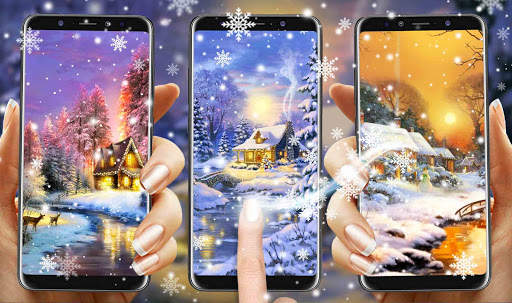 Winter Night Live Wallpapers screenshot 2