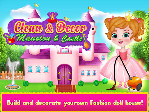 Cleaning games Kids - Clean Decor Mansion & Castle screenshot 2