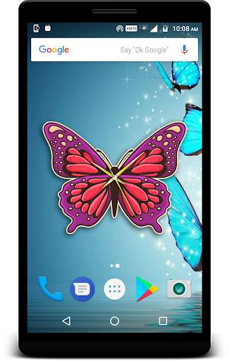 Butterfly Clock Live Wallpaper screenshot 2