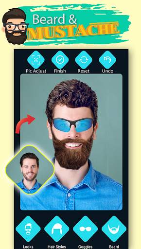 Men Beard Hairstyle Photo Editor screenshot 1