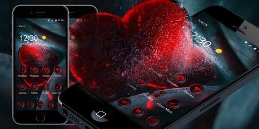 Snow Ice Love Heart Theme screenshot 4