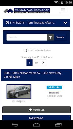 Musick Auction screenshot 2