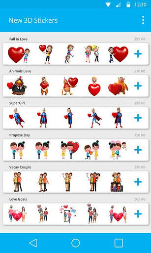 3D Romantic Stickers for whatsapp: WAStickerApps screenshot 1