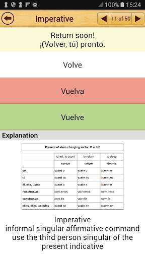 Spanish Grammar for English Speakers Lite screenshot 5