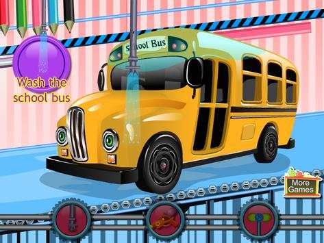 Mobil game sekolah mencuci bus screenshot 6