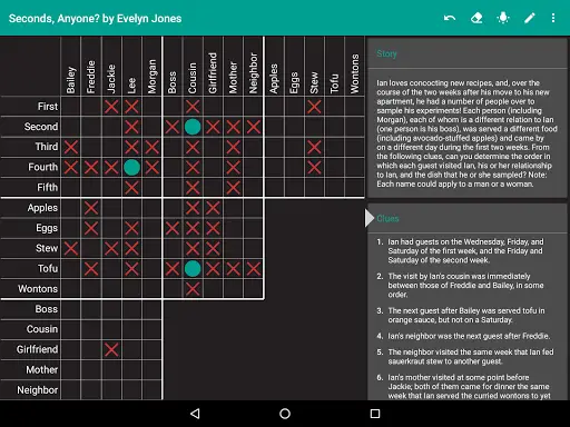 HARD Penny Dell Logic Problems screenshot 8