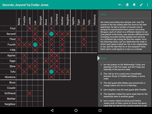 HARD Penny Dell Logic Problems screenshot 8