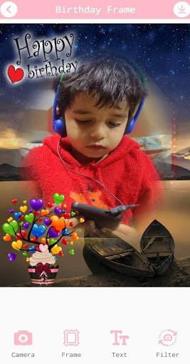 Birthday photo frame with name screenshot 2