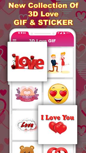 3D Love GIF : Love Stickers For Whatsapp screenshot 1