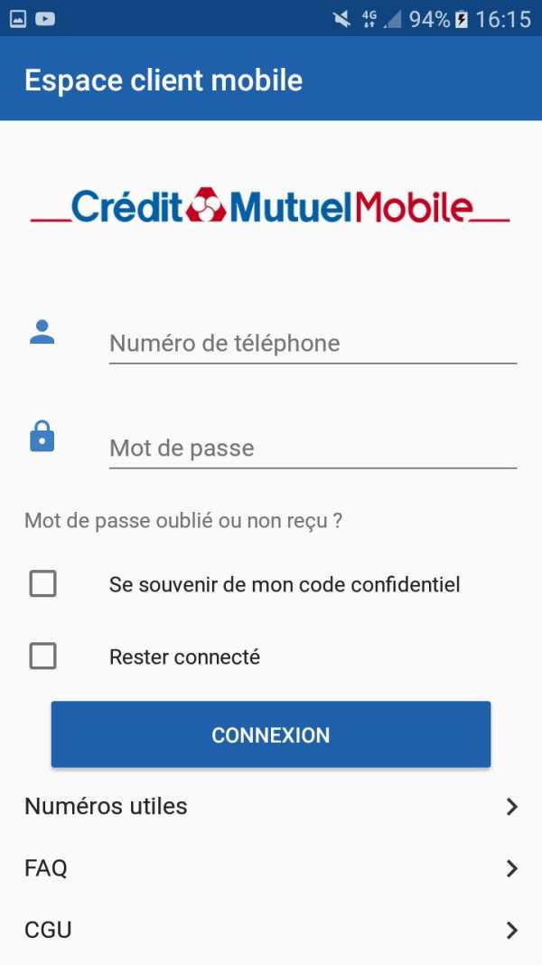 Crédit Mutuel Mobile screenshot 1