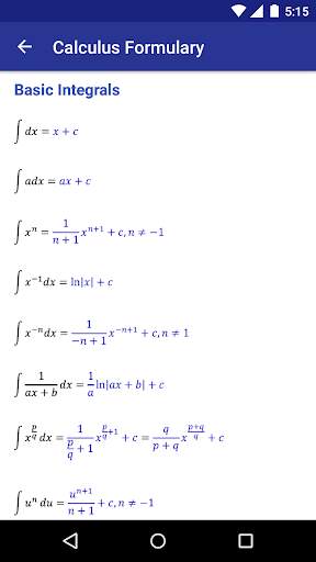 Calculus Formulary screenshot 6