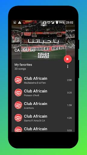 اغاني النادي الافريقي بدون نت CA Music screenshot 2
