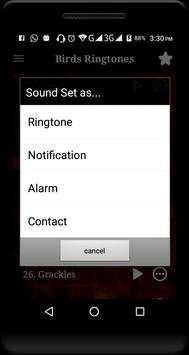 Birds Ringtones स्क्रीनशॉट 2