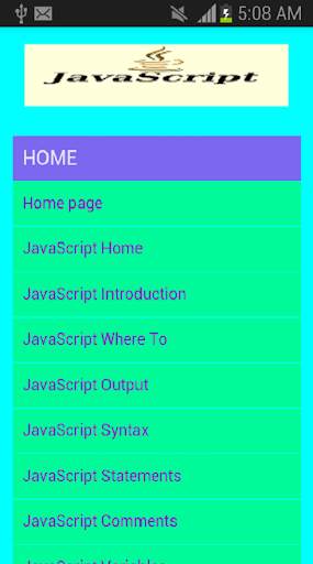 JavaScript-W3school Offline screenshot 1