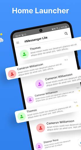 Messages Home - Messenger SMS screenshot 1