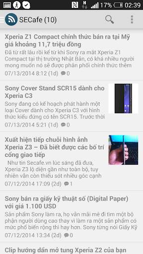 Tin tức Sony screenshot 2