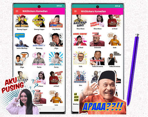WAStickerApps Komedian Cute Pelawak WA Sticker screenshot 3