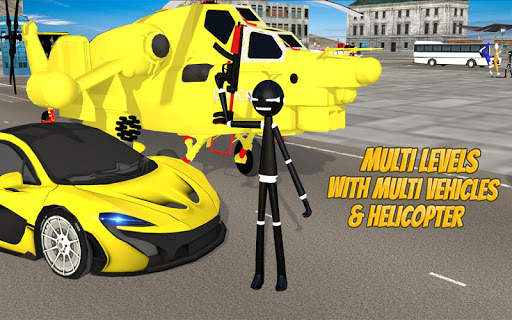 Stickman Street Fighter:Miami City Crime Simulator screenshot 14