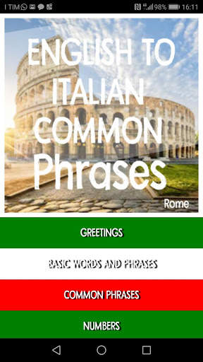 English to Italian Common Phrases скриншот 1