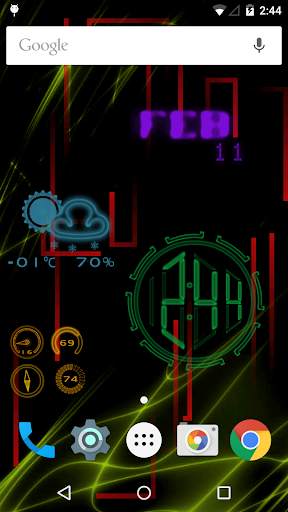 Neon Clock GL Live wallpaper screenshot 7