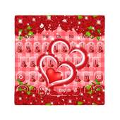 Lovely Red Rose Keyboard Theme 10001002