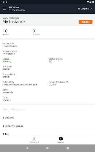 AWS Console screenshot 10