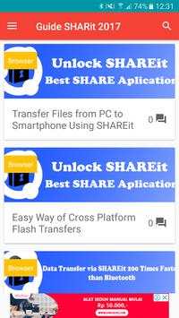 Fast SHAREit Guide New Feature 2017 screenshot 1