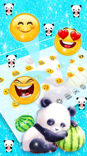 Cute Dream Panda Keyboard Theme screenshot 3