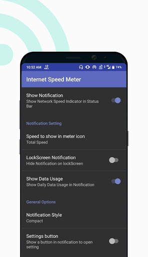 Speed Meter Lite - Internet Speed Indicator screenshot 1