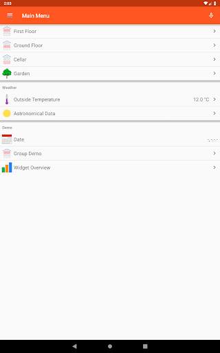 openHAB Beta screenshot 1