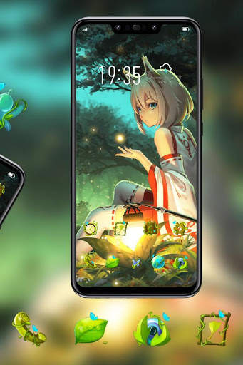 Crystal Fox Girl theme Bright Forest V15 Pro screenshot 3