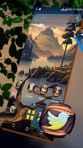 Mountains Camping Landscape Launcher Theme screenshot 1