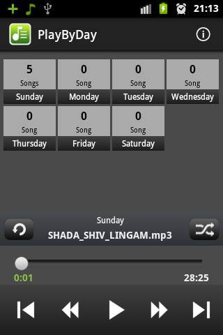 Play Music By Day (PlayByDay) screenshot 1