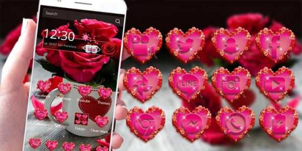 Red Rose Theme Love Valentine screenshot 1