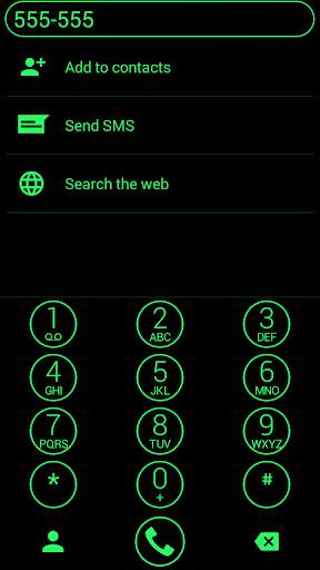 Dialer Circle Green Theme for Drupe or ExDialer скриншот 4
