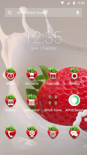Strawberry APUS theme screenshot 1