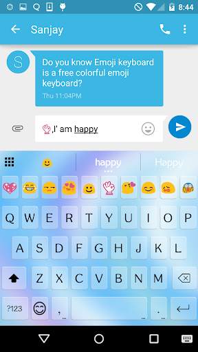 Multicolor Halo Emoji Keyboard screenshot 5