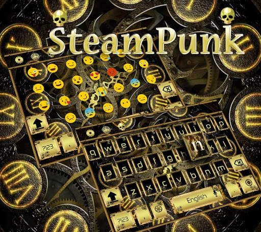 Steampunk Keyboard Tema screenshot 2
