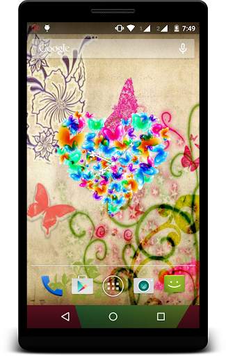 Butterfly Clock Live Wallpaper screenshot 5