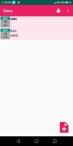 Personal diary with lock screenshot 3