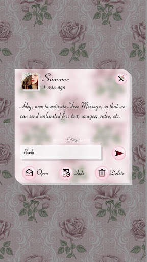 (FREE) GO SMS PRO ROSE THEME screenshot 4