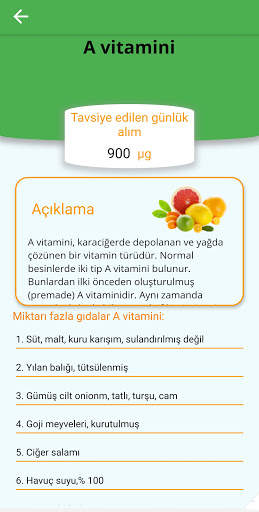 Sağlığım için besinler screenshot 3