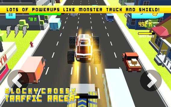 Blocky Roads Traffic Racer screenshot 4