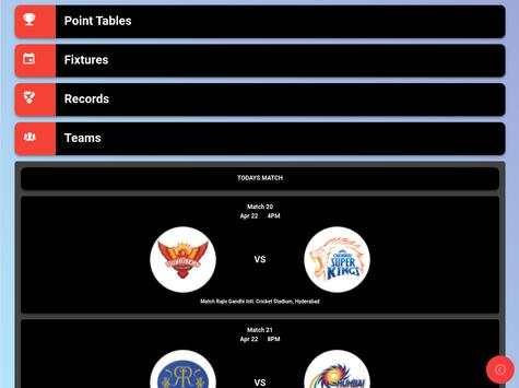 IPL 2018 Cricket - Fixtures ,Scores,Point Tables screenshot 15