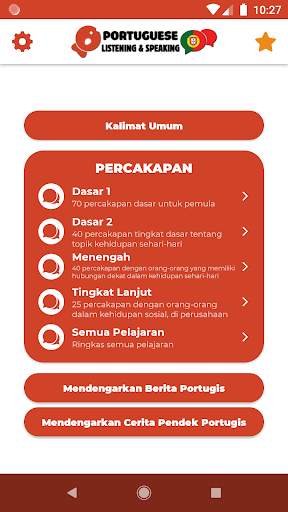 Belajar Bahasa Portugis - Mendengarkan & Berbicara screenshot 1