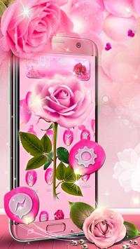 3D Animated Pink Rose Launcher Theme screenshot 4