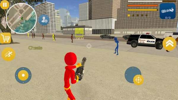 Amazing Iron Stickman Rope Hero Neon Gangstar Hero screenshot 2