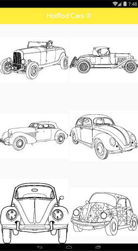 ColorFill - HotRod Cars Coloring Pages screenshot 2