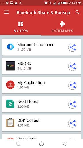 Bluetooth App Share   Backup screenshot 2